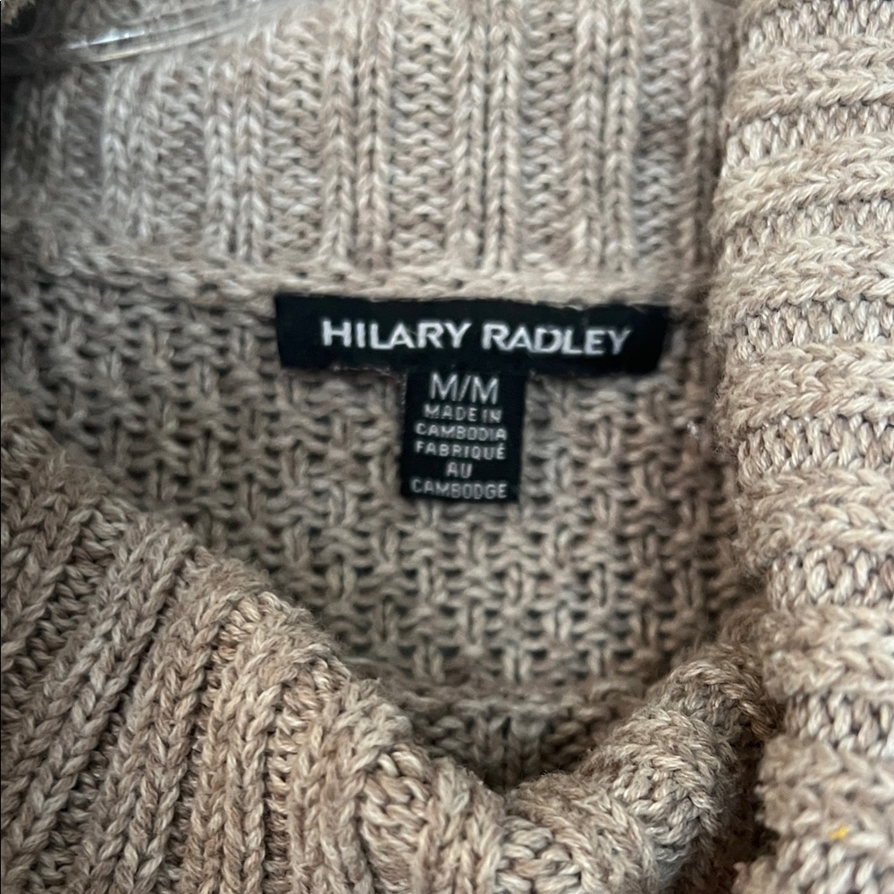 4/$20 Hilary Radley Beige Cowl Neck Sweater - Picture 2 of 3